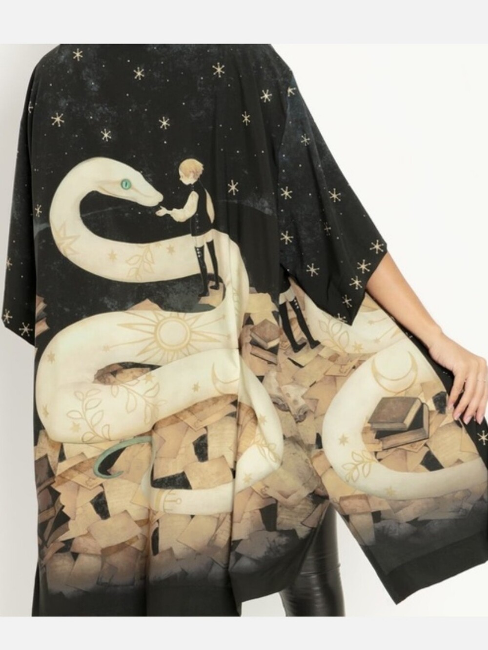 Blackmilk The Snake and The Boy Kimono Style Flowy Witchy Gothic Robe Large